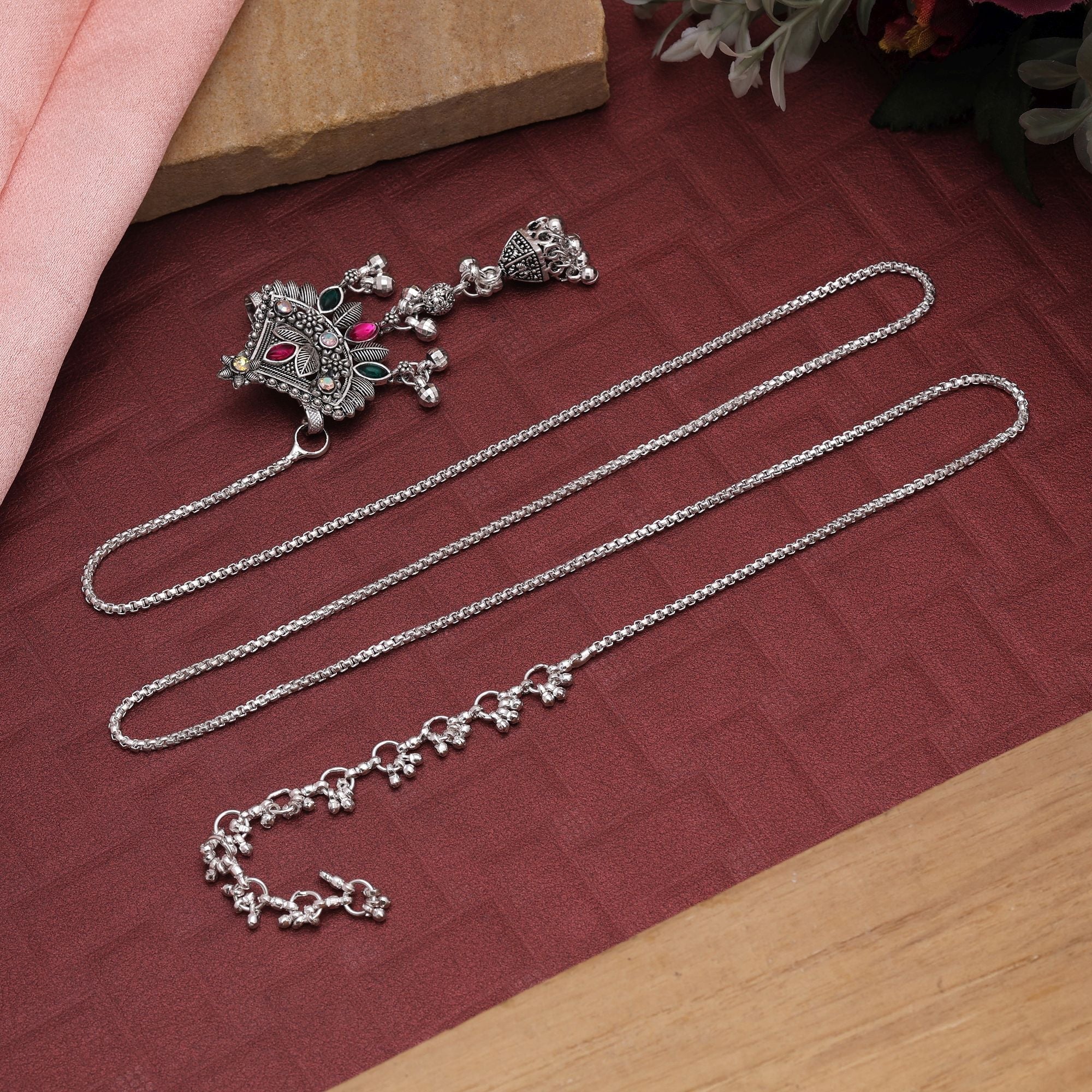 Multi Color Assorted Design Oxidised Kamarband Featuring Vibrant Ethnic Artistry