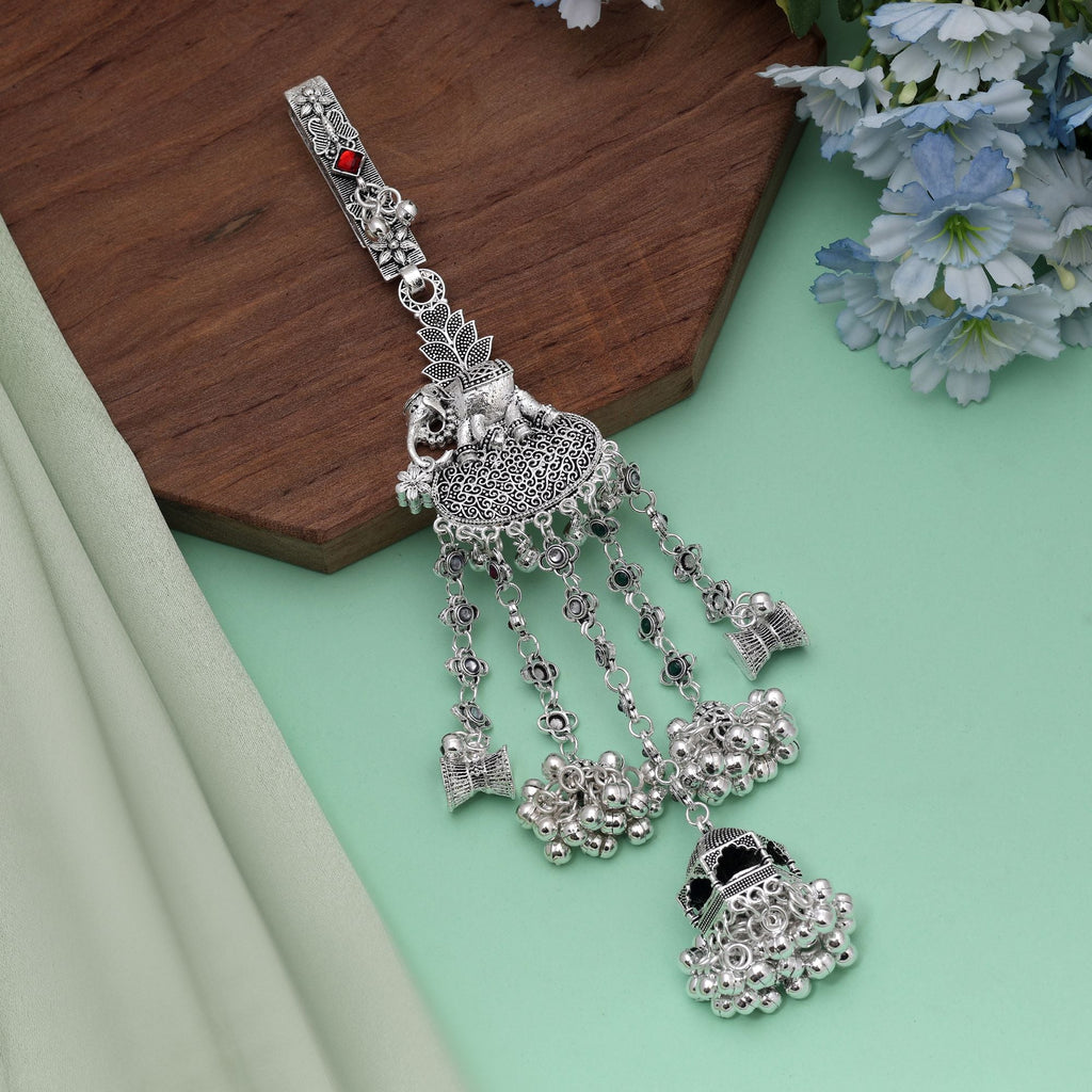 Maroon & Green Color Oxidised Kamar Juda Designed For Traditional Wedding Elegance