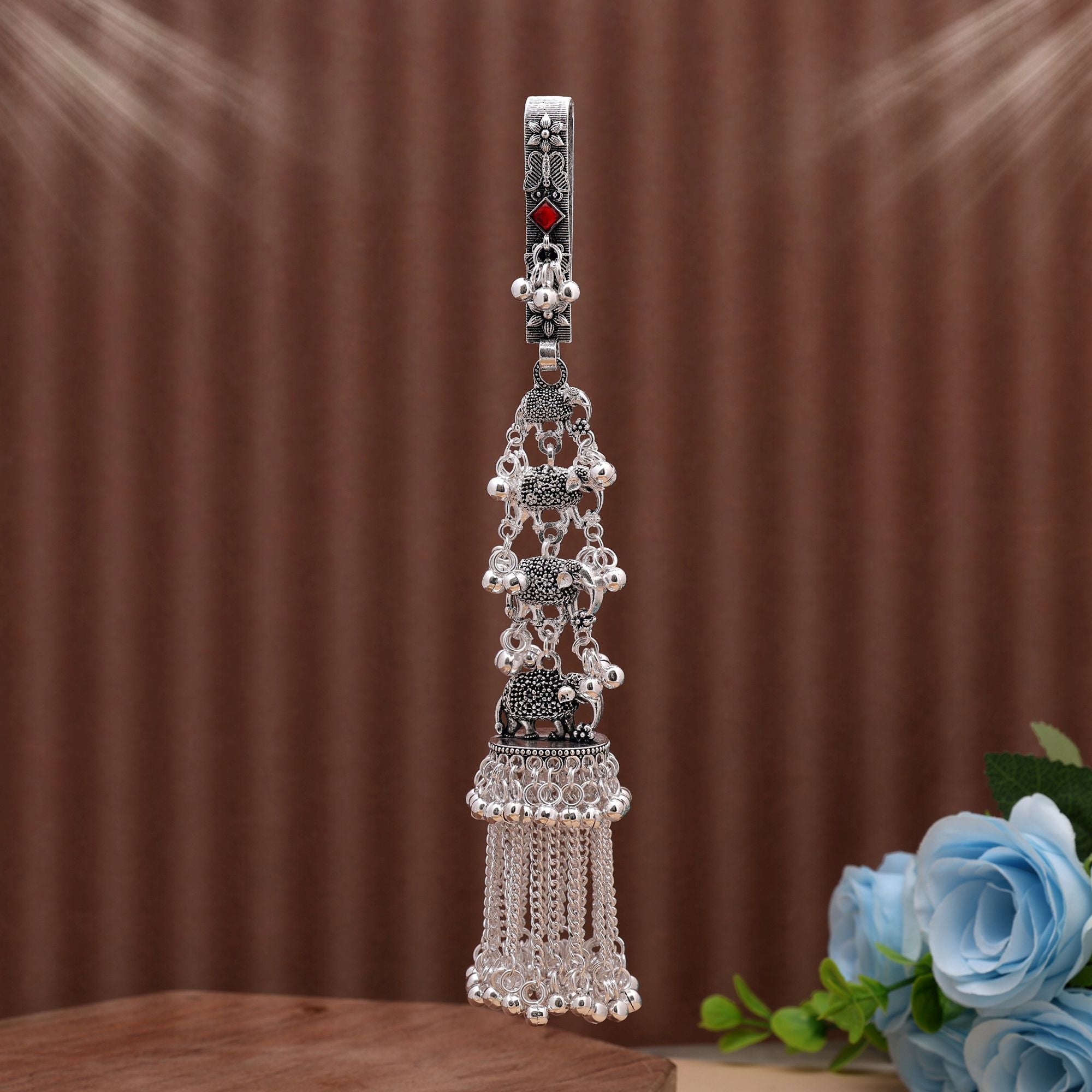 Maroon Color Oxidised Kamar Juda Showcasing Classic Heritage Inspired Jewelry Design