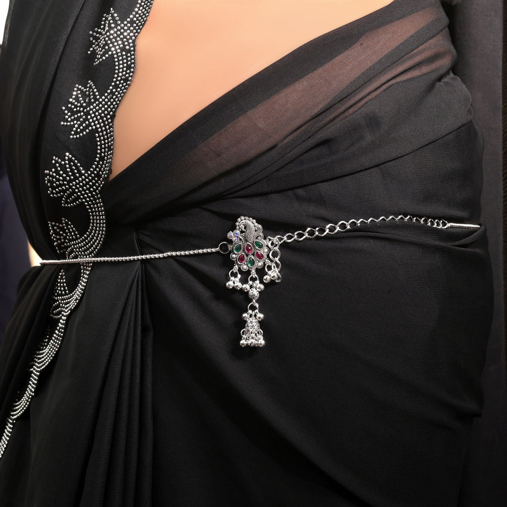 Pink & Green Color Traditional Oxidised Kamarband