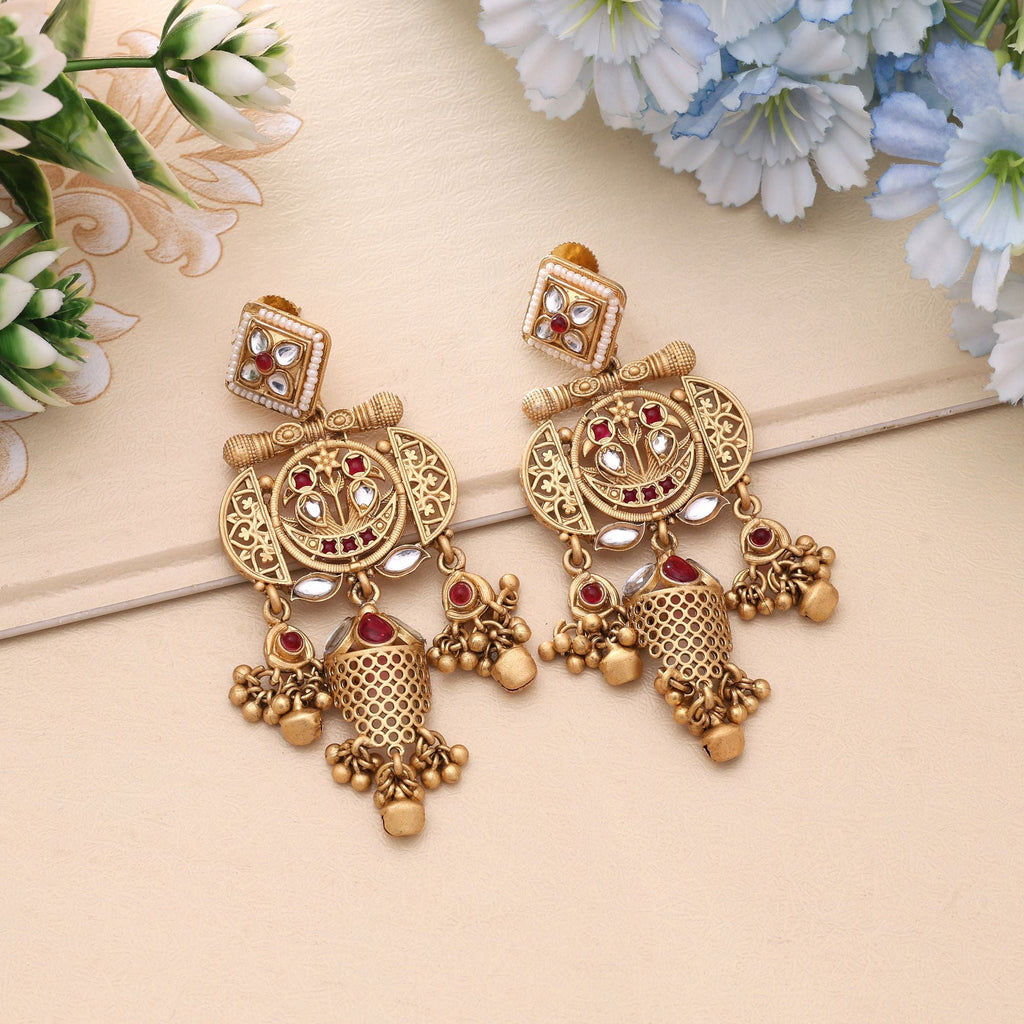 Rani Color Royal Matte Gold Earrings