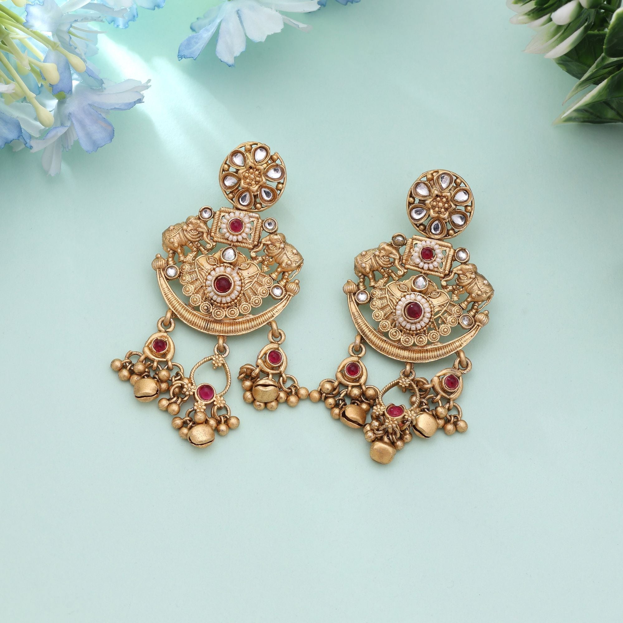 Rani Color Royal Matte Gold Earrings
