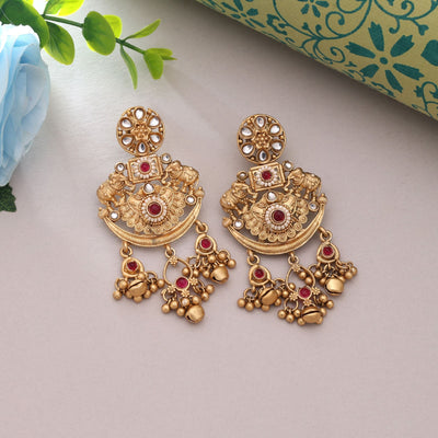 Rani Color Royal Matte Gold Earrings