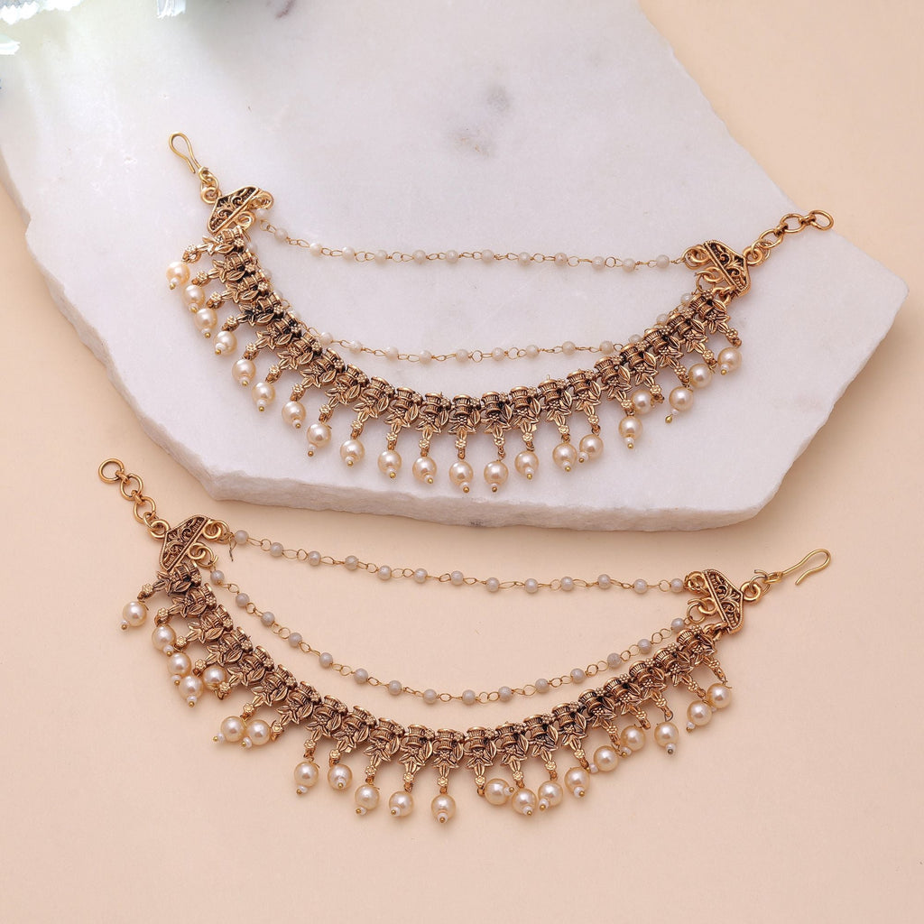 Gold Color Matte Gold Earrings Chain