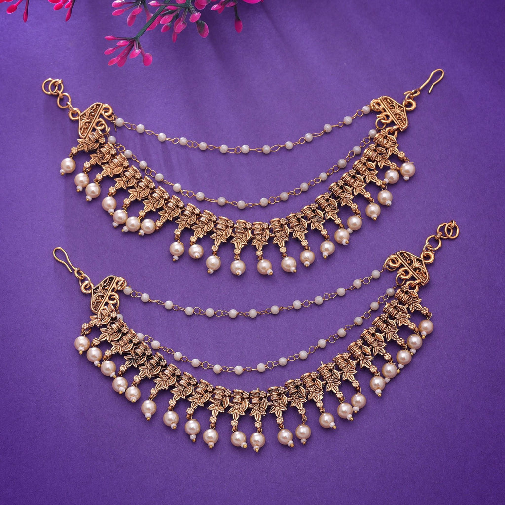 Gold Color Matte Gold Earrings Chain