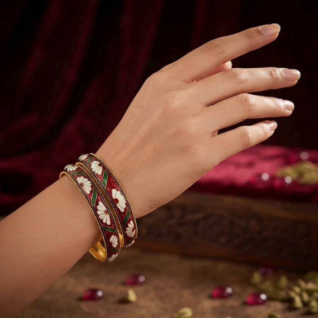 Multi Color Hand Painted Meenakari Bangle Traditional