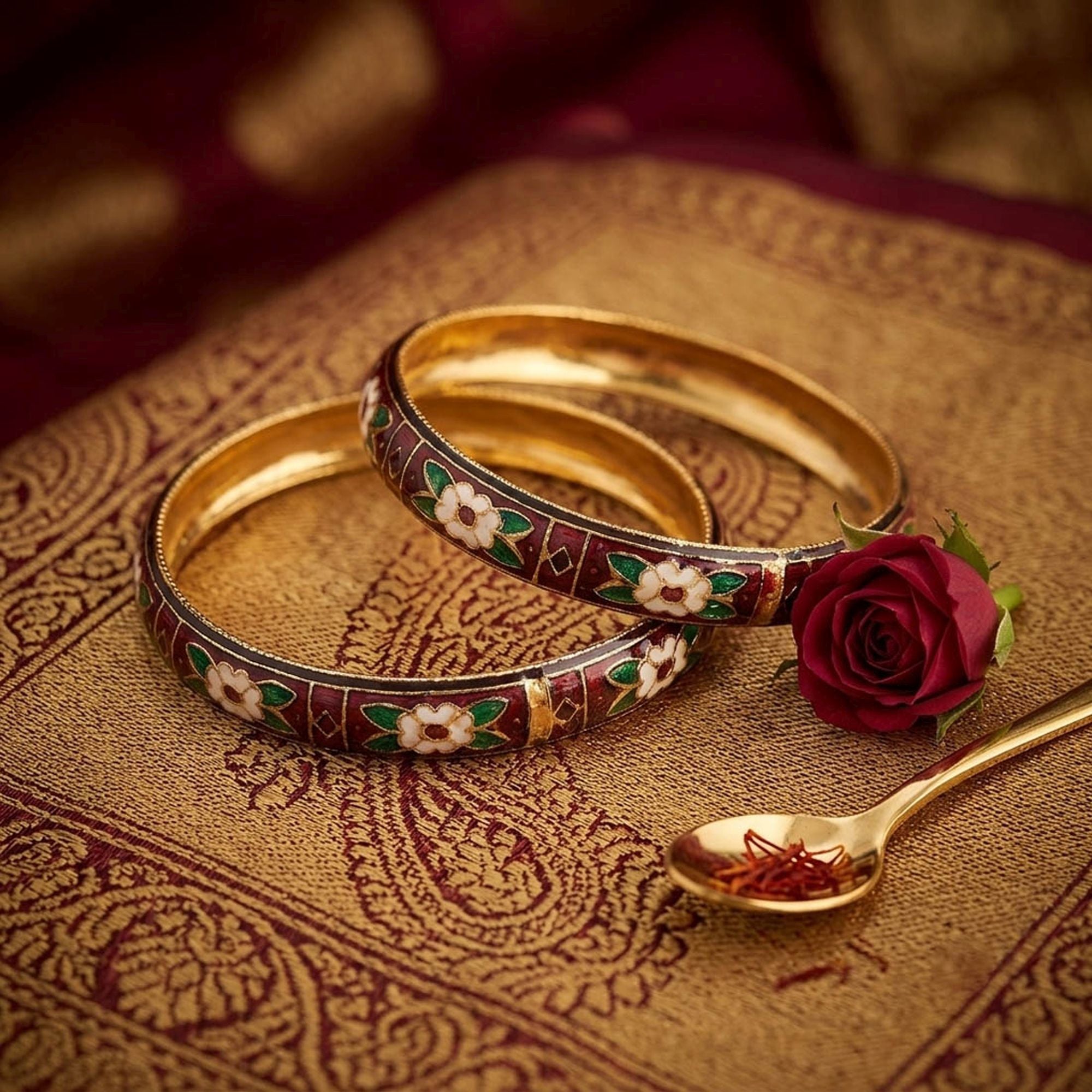 Multi Color Hand Painted Artistic Design Meenakari Bangles