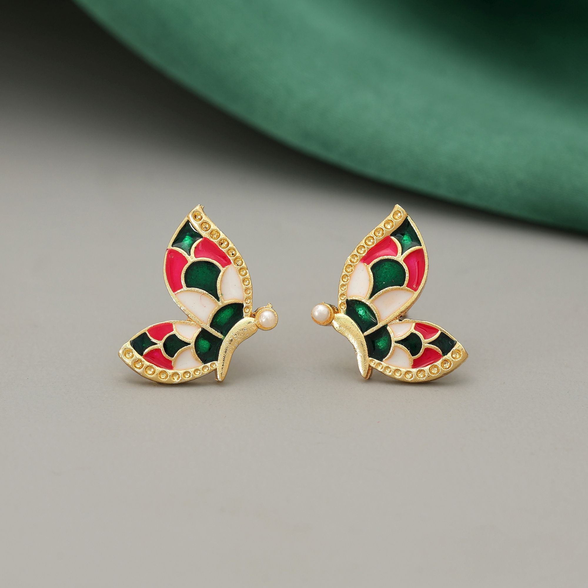 Multi Color Meenakari Earrings Festive Designer Style