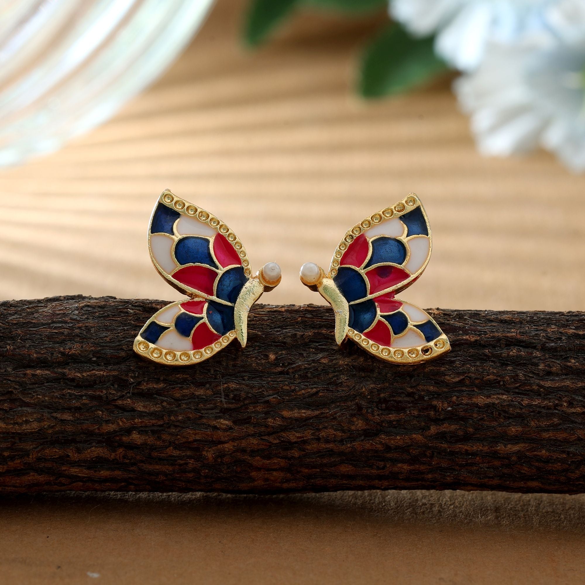 Multi Color Meenakari Earrings Elegant Daily Wear