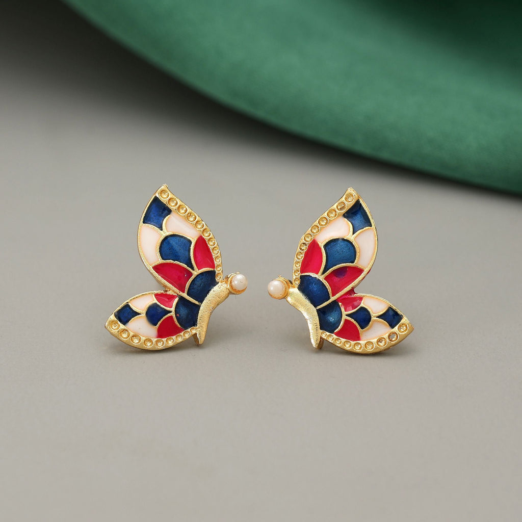 Multi Color Meenakari Earrings Elegant Daily Wear