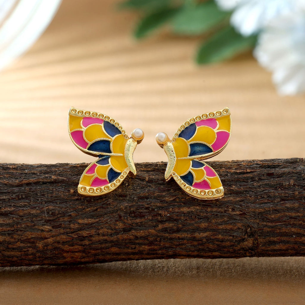 Multi Color Meenakari Earrings Festive Traditional Style