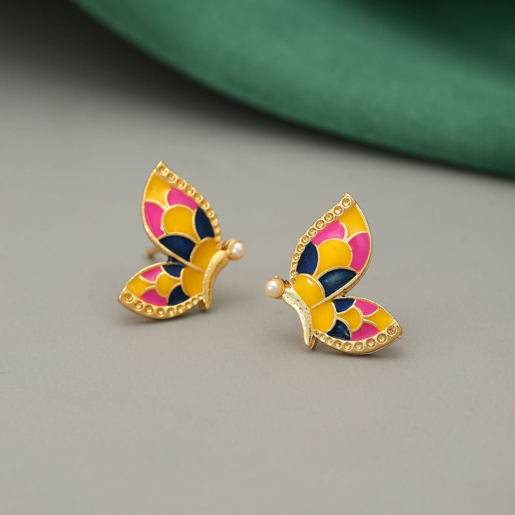 Multi Color Meenakari Earrings Festive Traditional Style