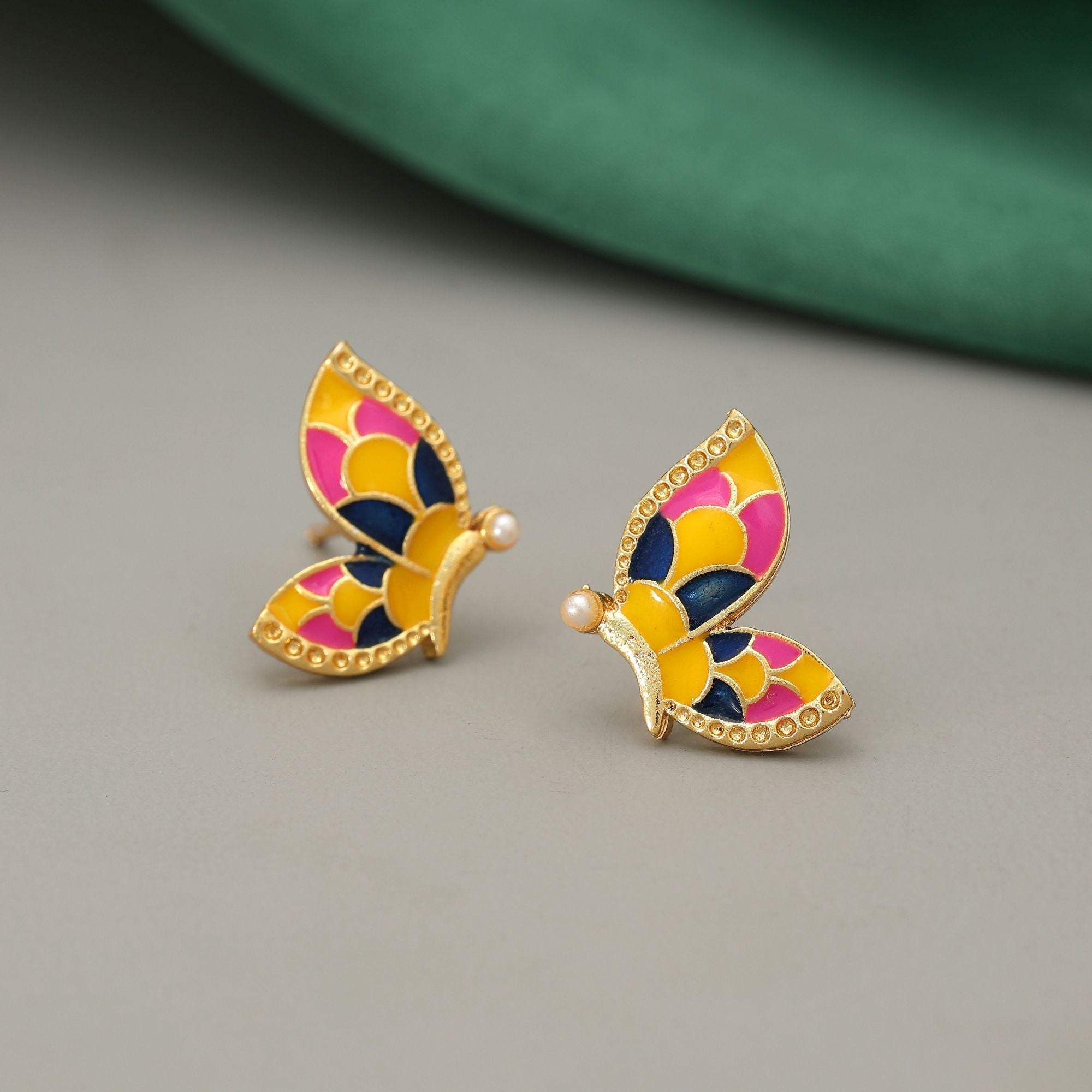 Multi Color Meenakari Earrings Festive Traditional Style
