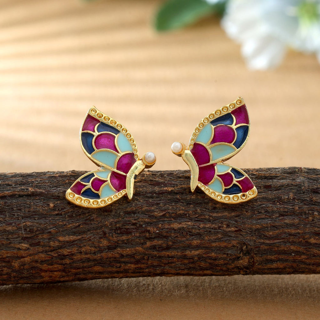 Multi Color Meenakari Earrings Royal Ethnic Design