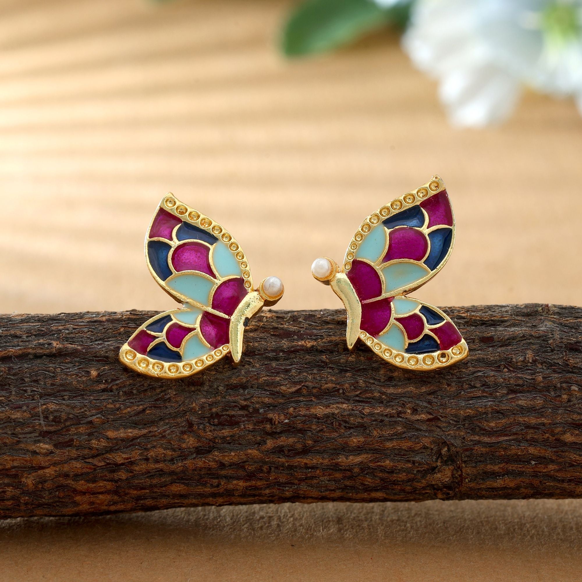 Multi Color Meenakari Earrings Royal Ethnic Design
