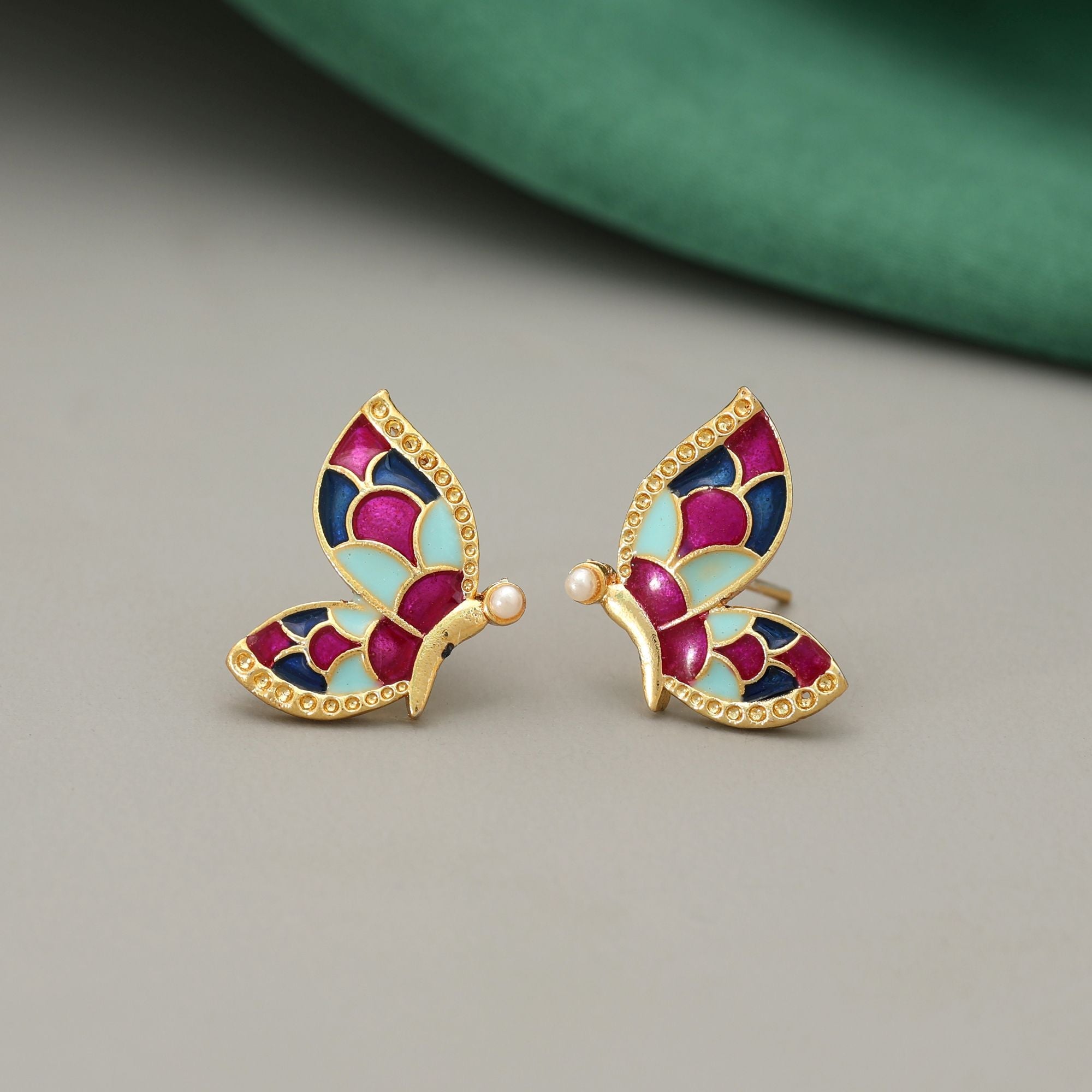 Multi Color Meenakari Earrings Royal Ethnic Design