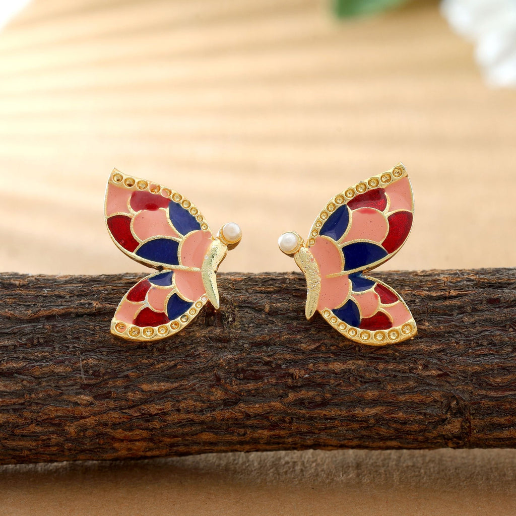 Multi Color Meenakari Earrings Classic Party Wear