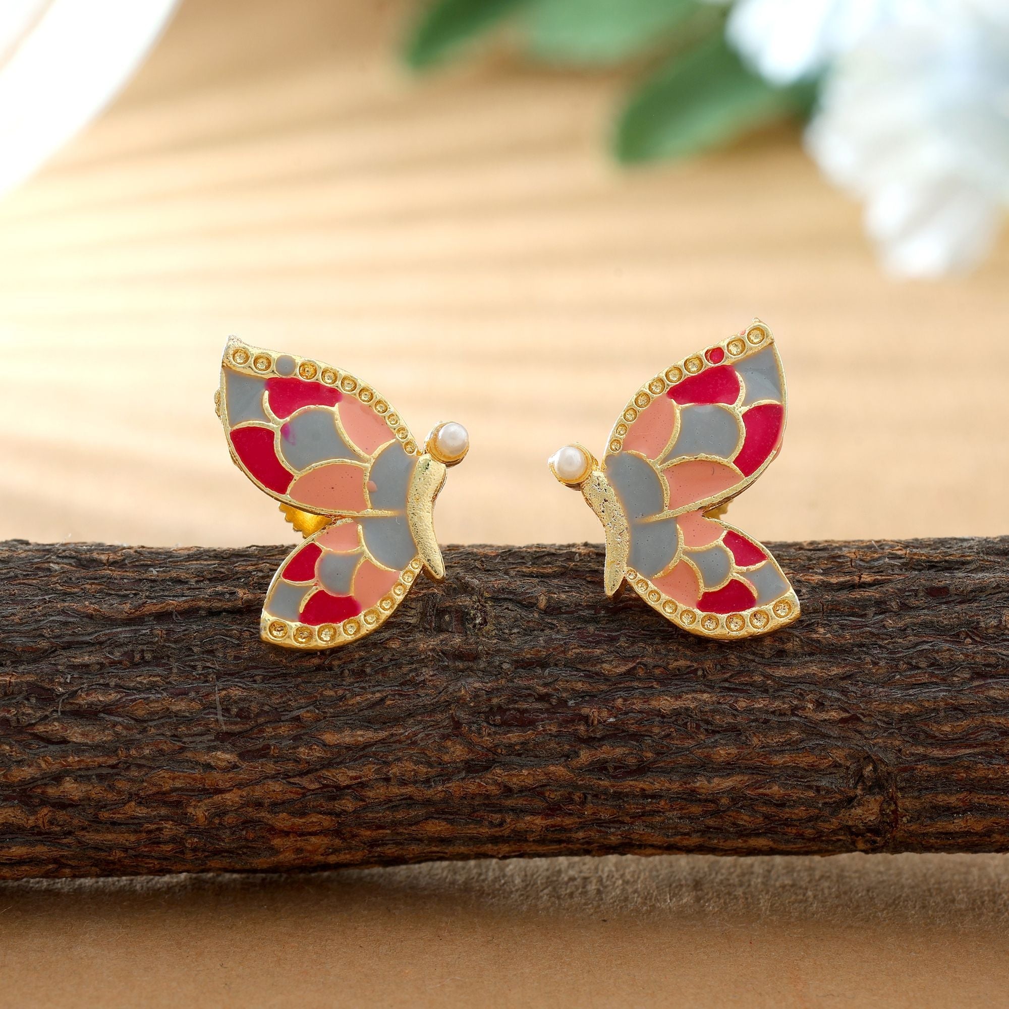 Multi Color Meenakari Earrings Stylish Ethnic Wear