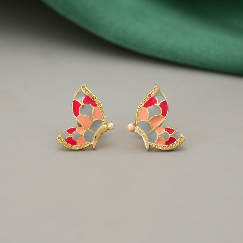 Multi Color Meenakari Earrings Stylish Ethnic Wear
