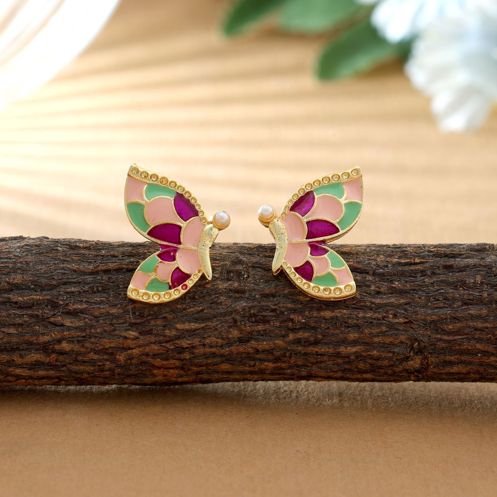 Multi Color Meenakari Earrings Designer Festive Wear