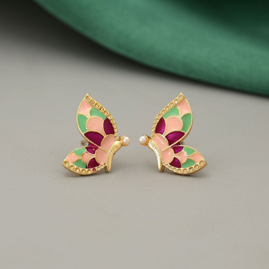 Multi Color Meenakari Earrings Designer Festive Wear