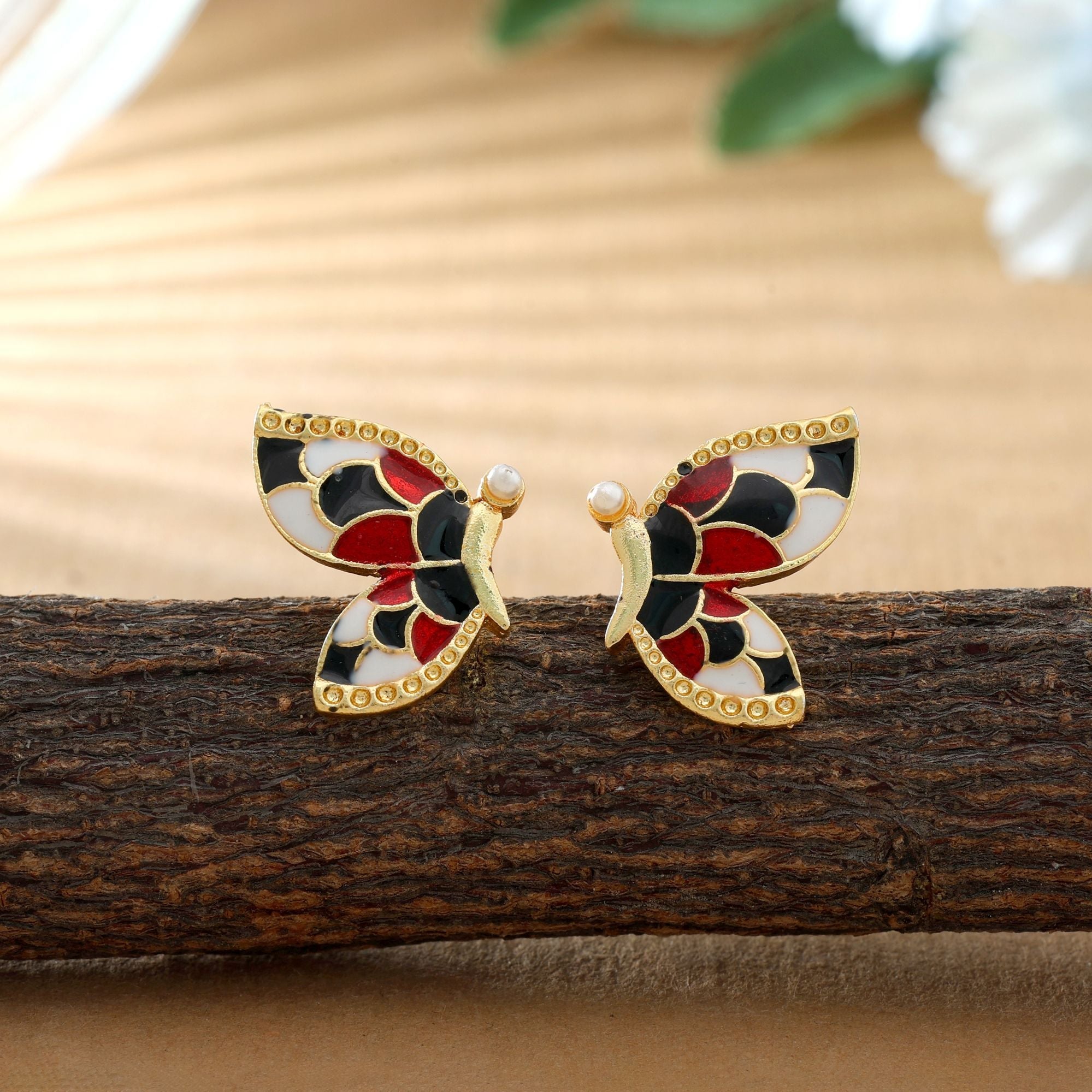 Multi Color Meenakari Earrings Classic Traditional Wear