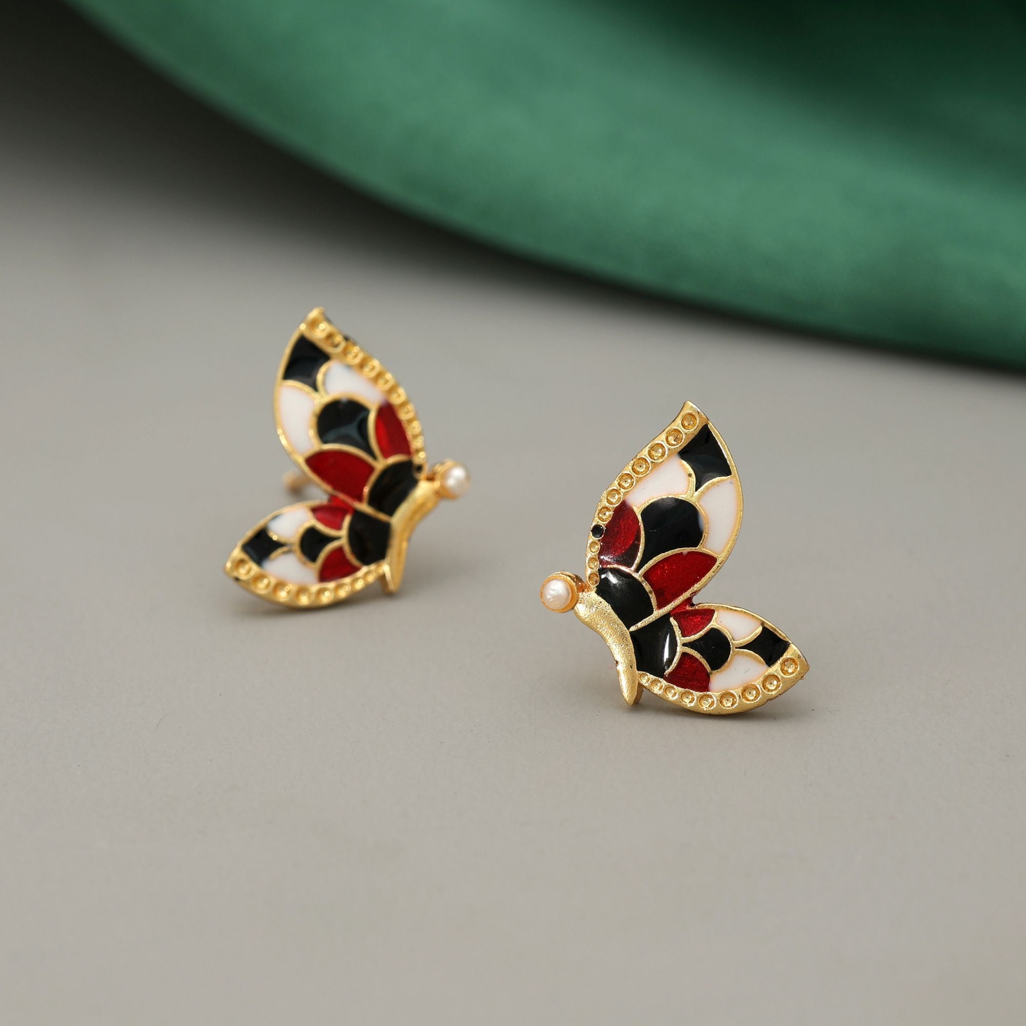 Multi Color Meenakari Earrings Classic Traditional Wear