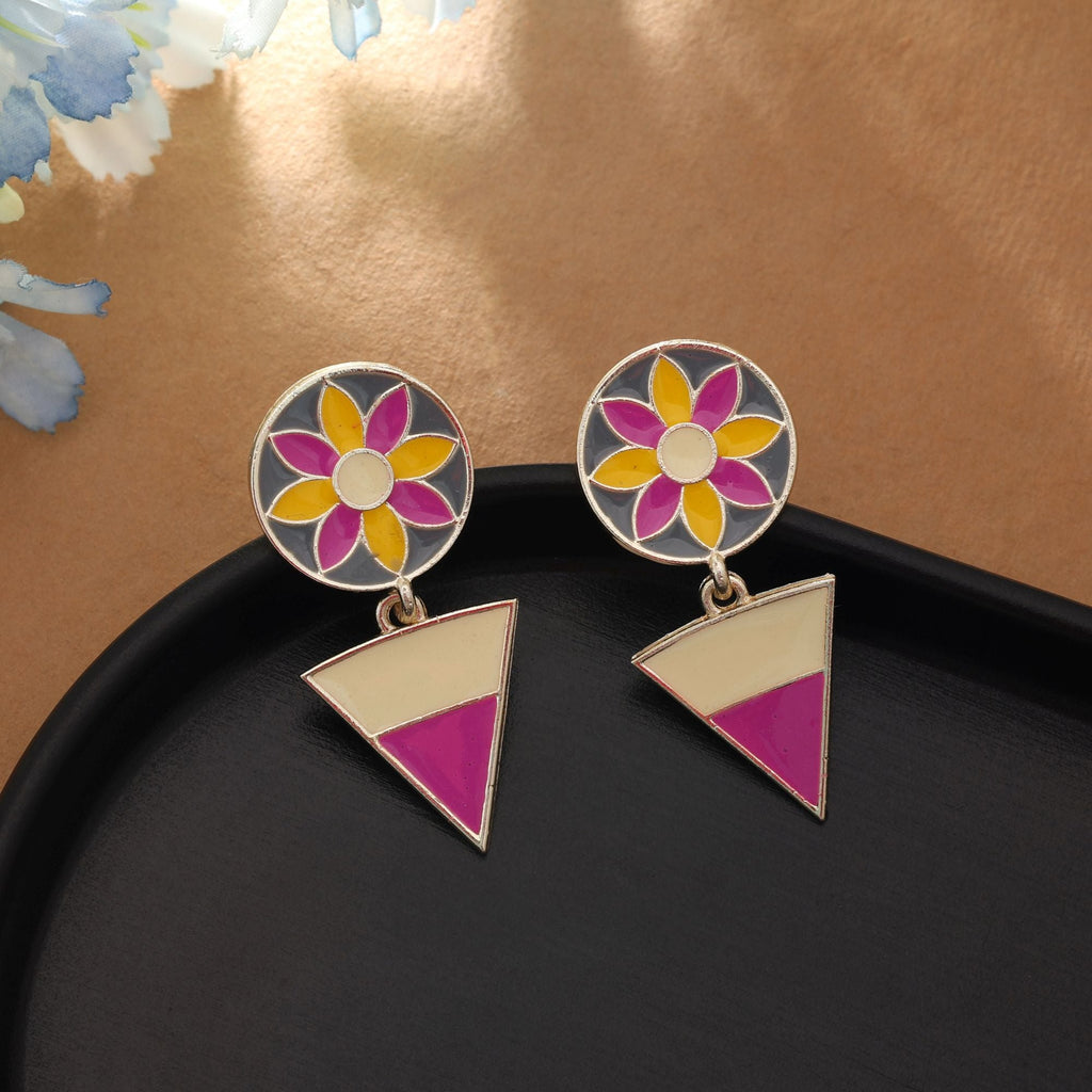 Rani Color Meenakari Earrings Royal Ethnic Wedding Statement Jewelry Collection Design