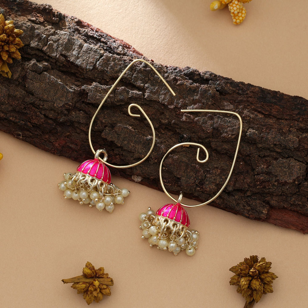 Rani Color Meenakari Earrings Ethnic