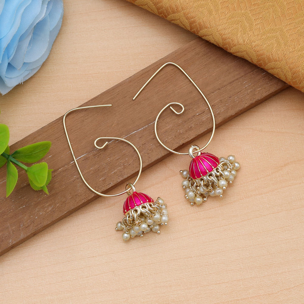 Rani Color Meenakari Earrings Ethnic