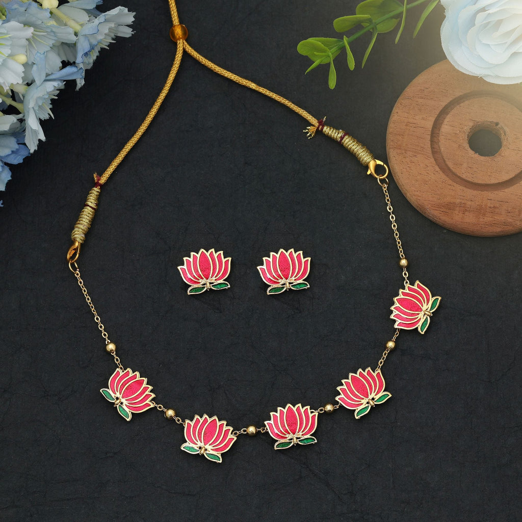 Rani Green Meenakari Necklace Set Bridal