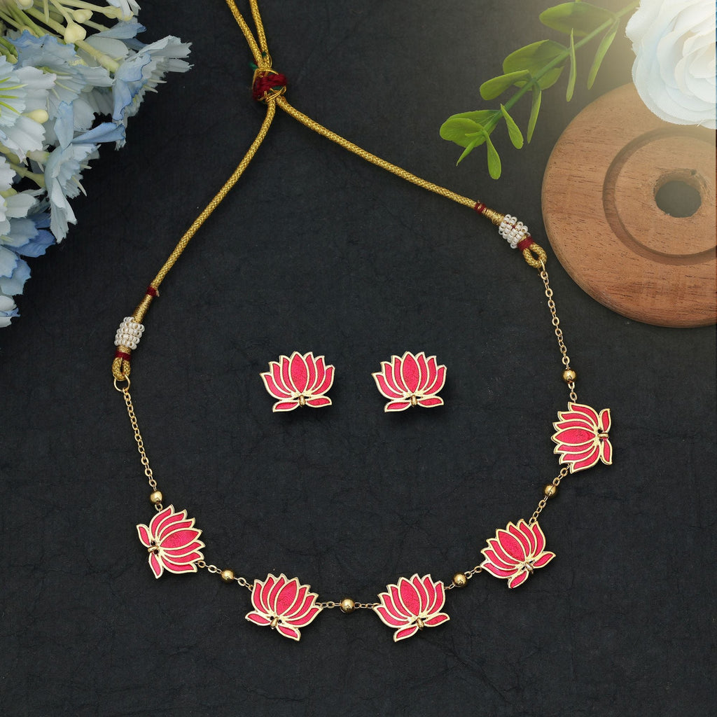 Rani Meenakari Necklace Set Festive