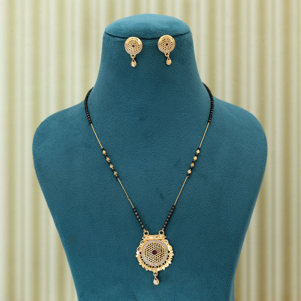 Gold Mangalsutra Earring Set for Married Women