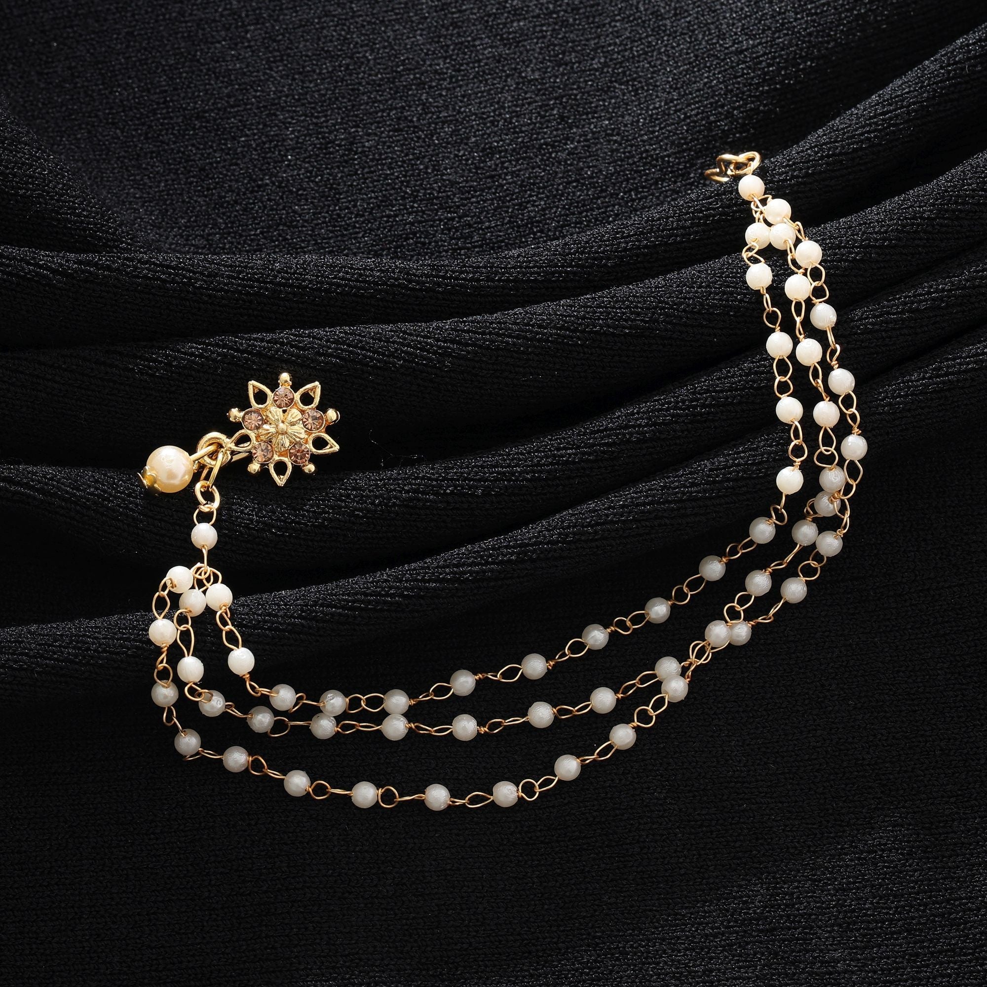 Gold Color Nose Nath Ethnic Bridal Style