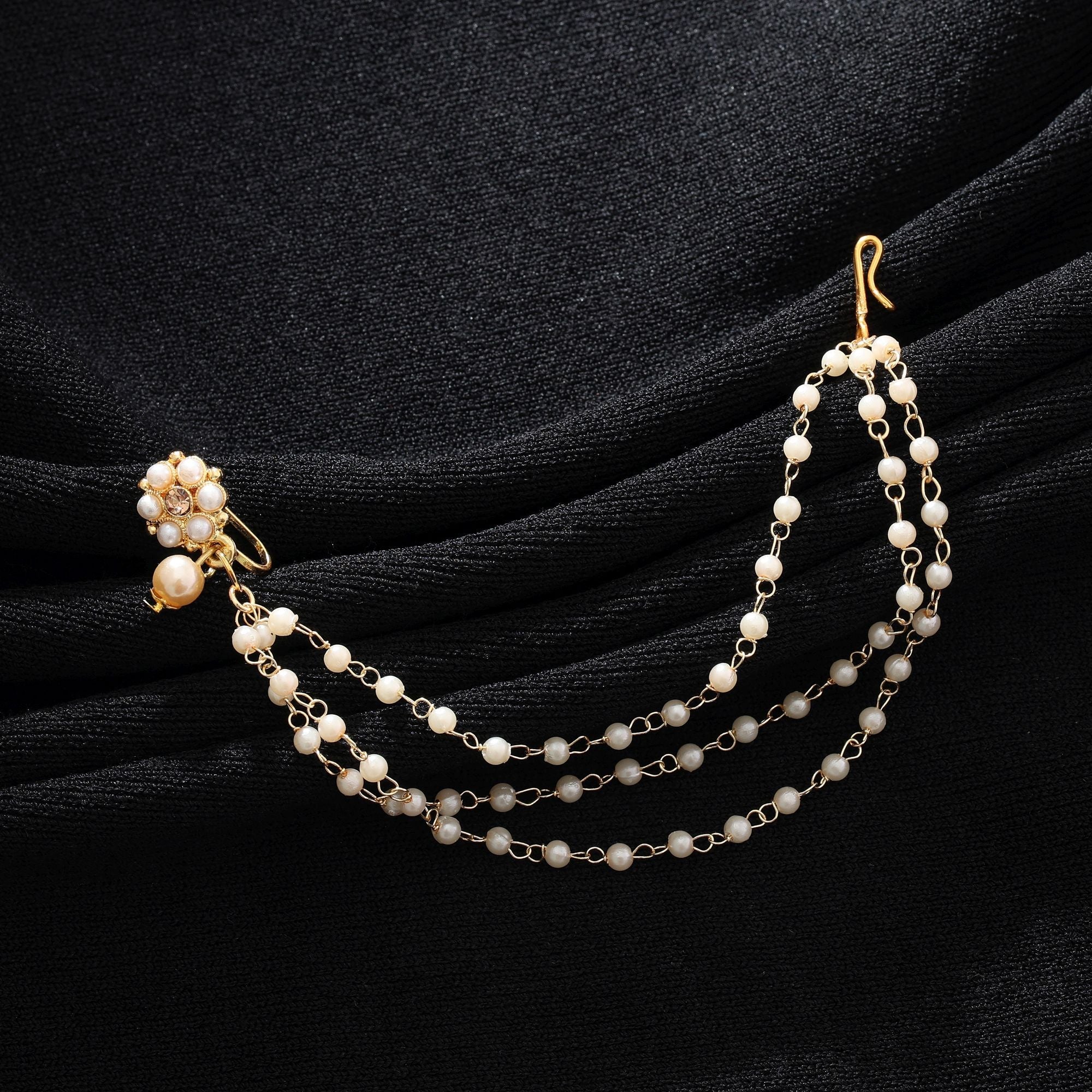 Gold Color Nose Nath Festive Ethnic Style