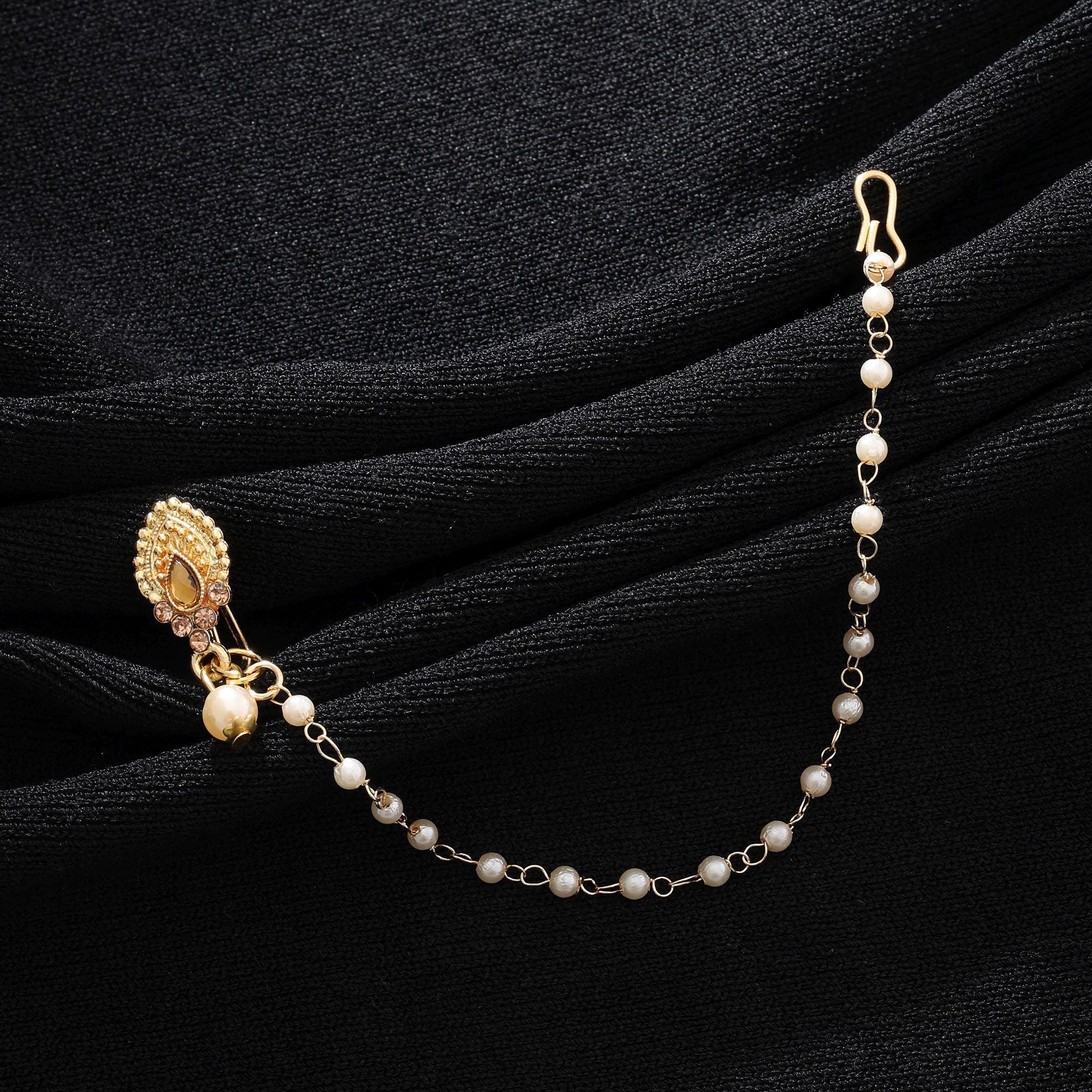 Gold Color Nose Nath Classic Style
