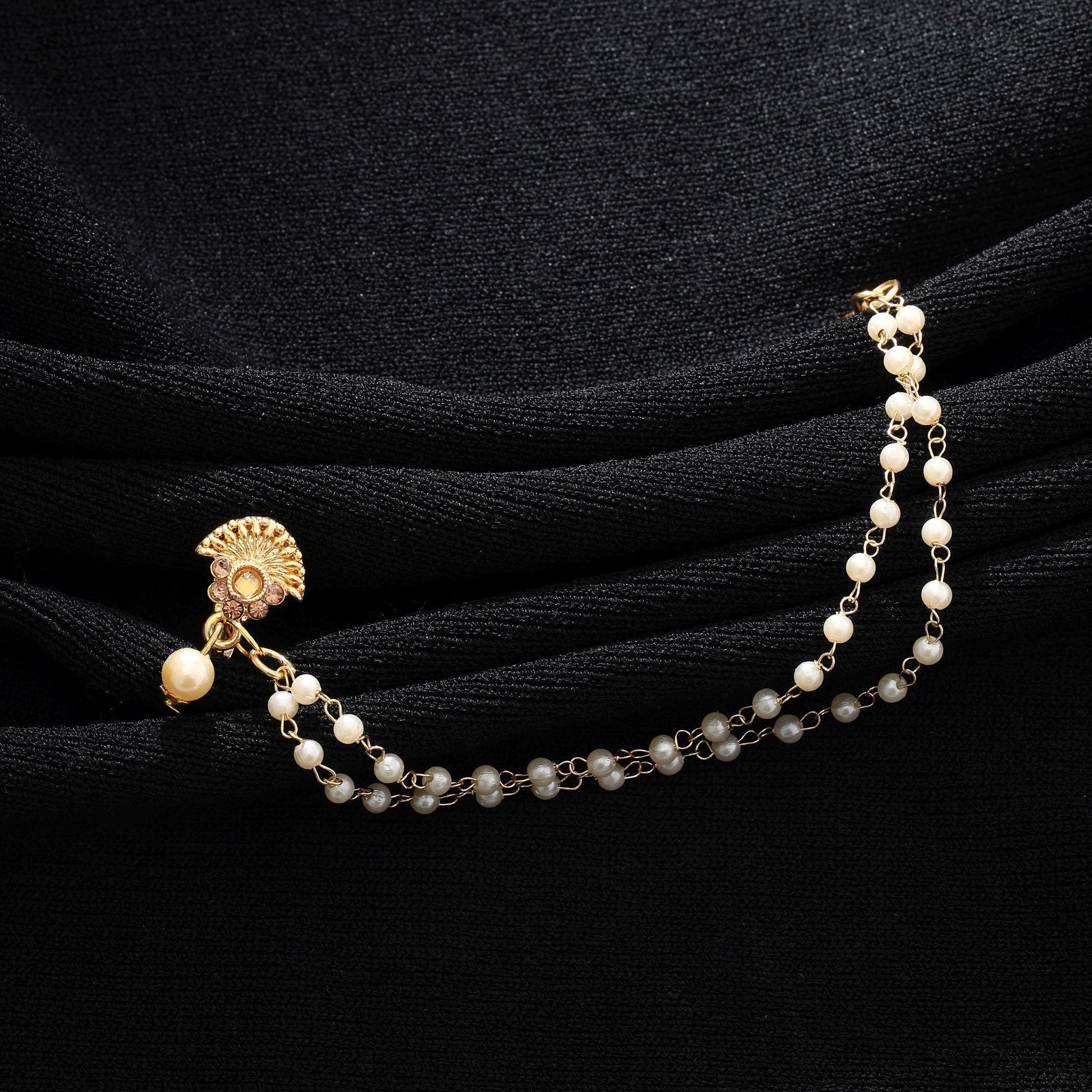 Gold Color Nose Nath Statement Style