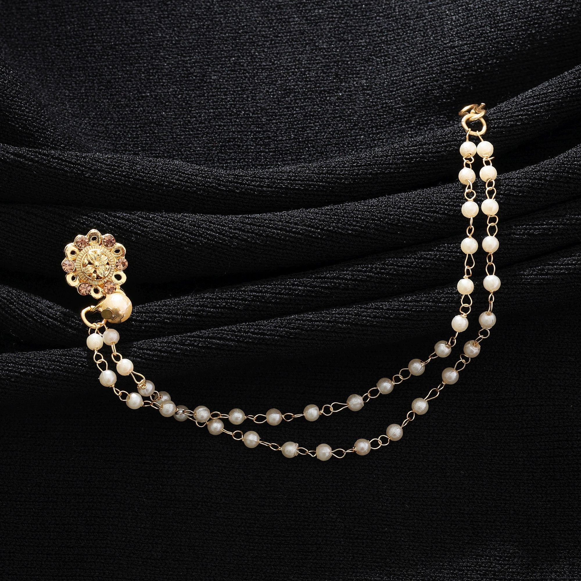 Gold Color Nose Nath Bridal Classic Style
