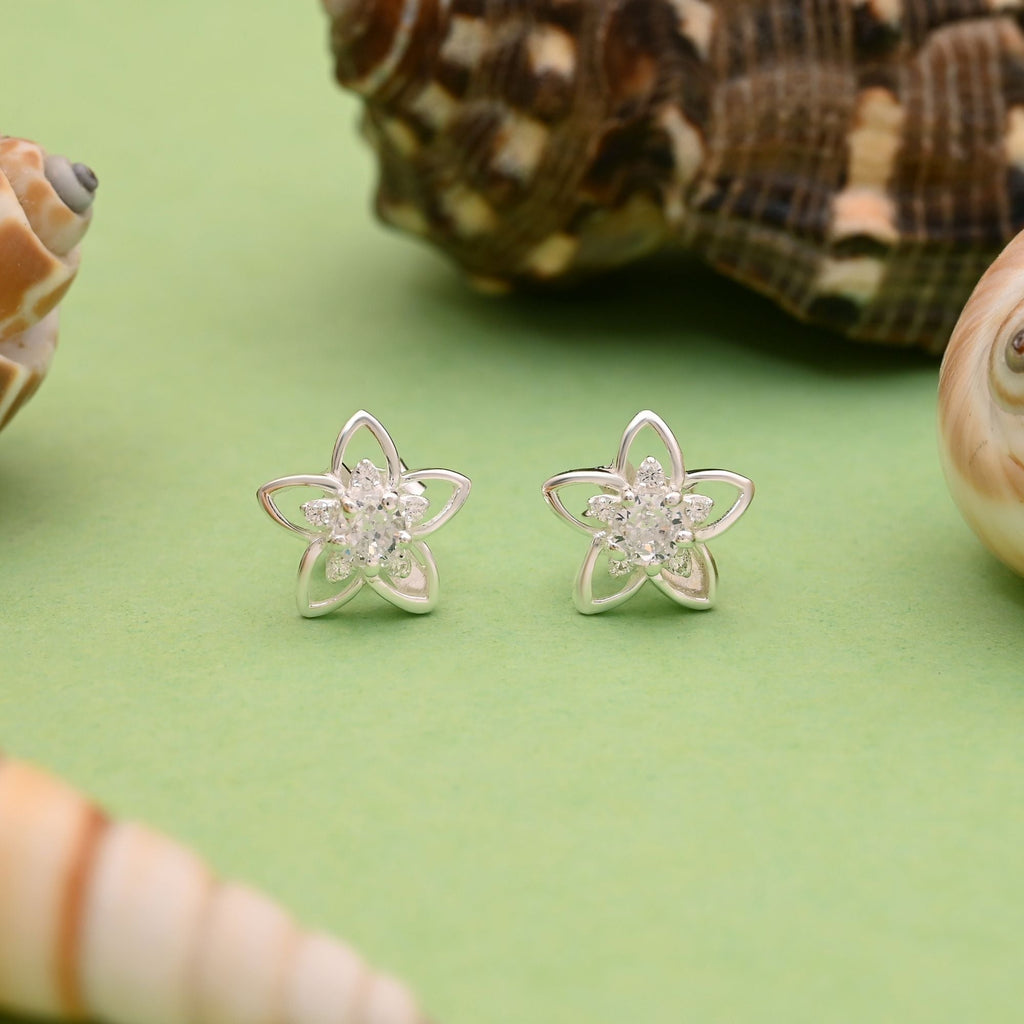 Silver Color 925 Silver Stud Earrings (OME102SLV)