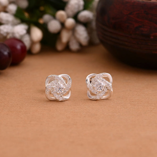 Silver Color 925 Silver Stud Earrings (OME103SLV)