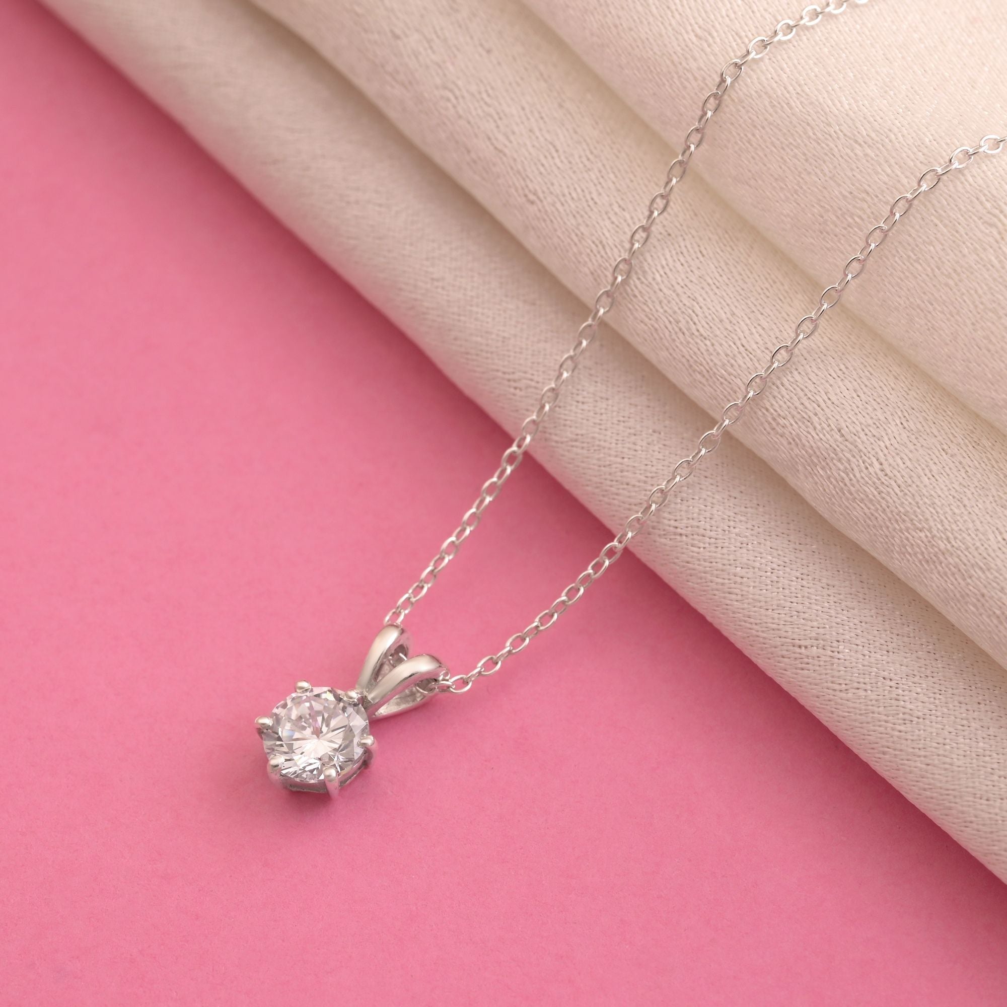 Silver Color 925 Silver Pendant (OMP104SLV)