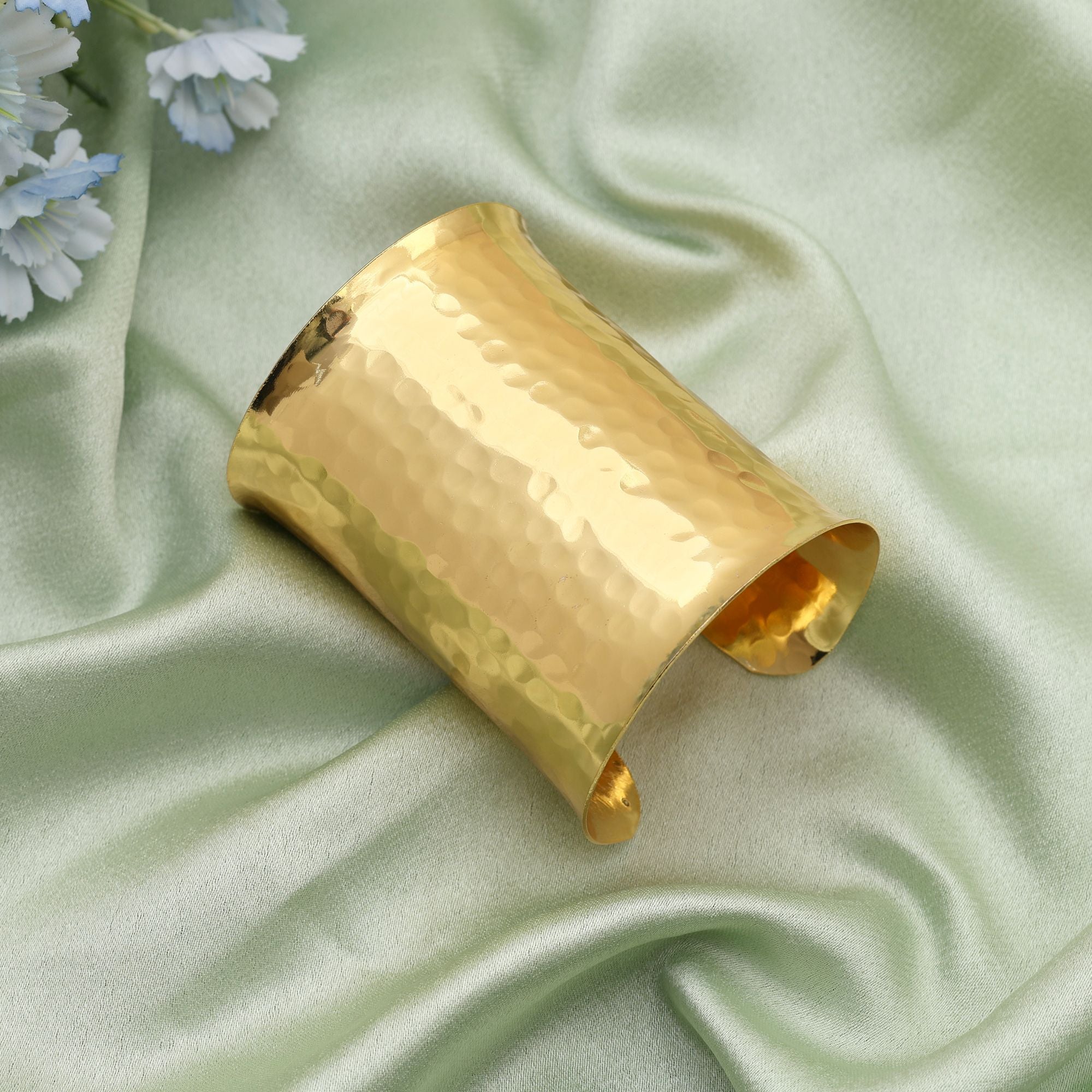 Gold Color Bracelet Featuring Intricate Patterns Perfect For Elevating Traditional Fashion Effortlessly