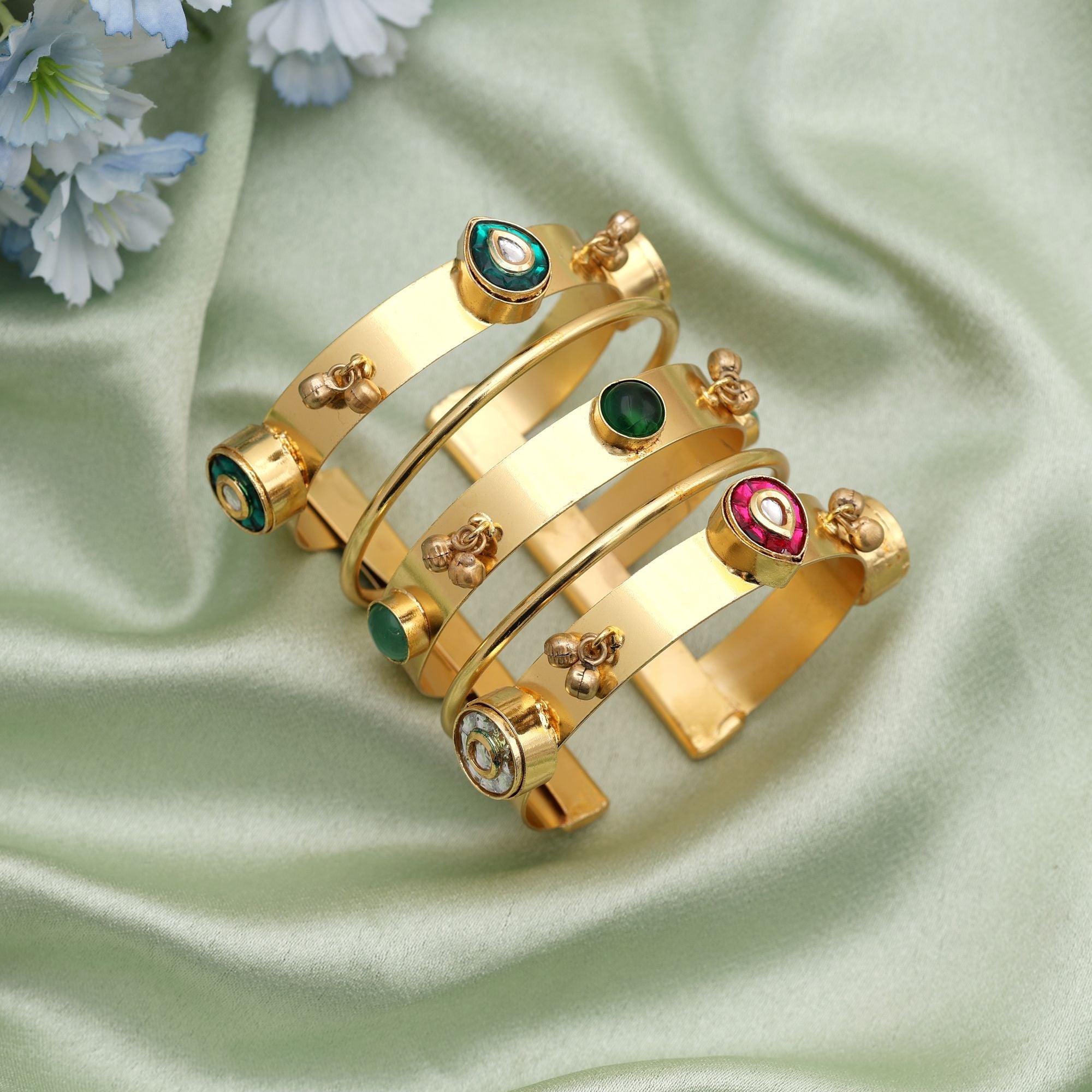 Gold Color Bracelet Designed For Graceful Ethnic Styling With A Luxurious Classic Aesthetic