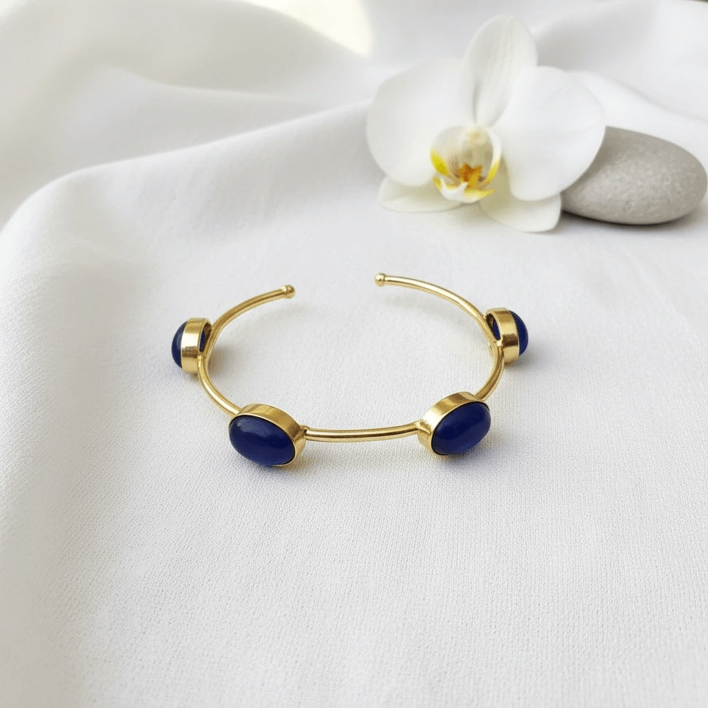 Blue Color Monalisa Stone Bracelets (PLKB117BLU)