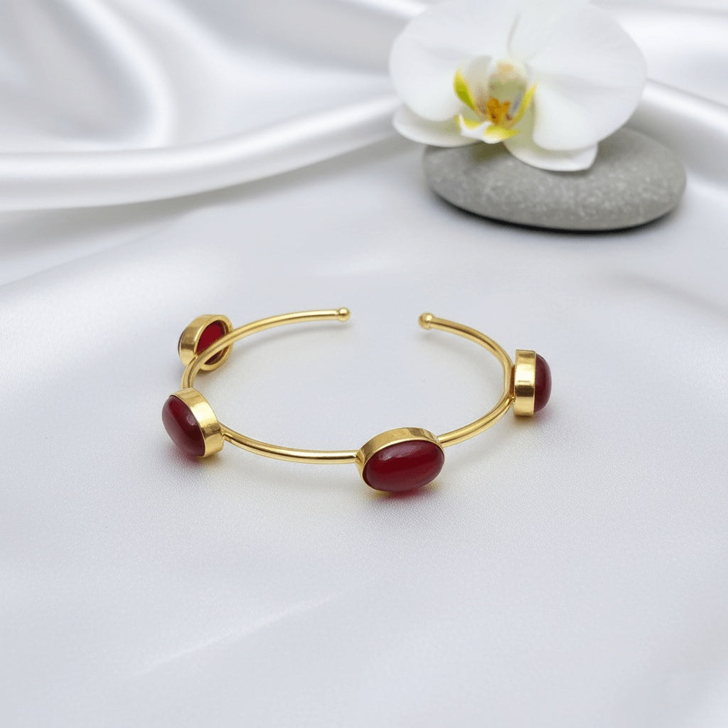 Maroon Color Monalisa Stone Bracelets (PLKB117MRN)