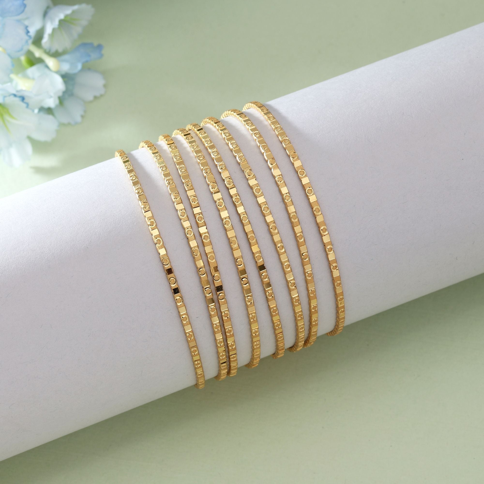 Gold Color 1 Set Of Fashion Bangle (PLKB127GLD)