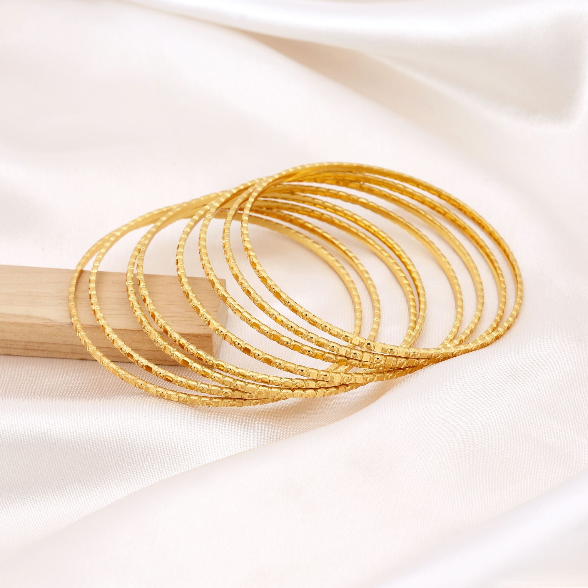 Gold Color 1 Set Of Fashion Bangle (PLKB127GLD)