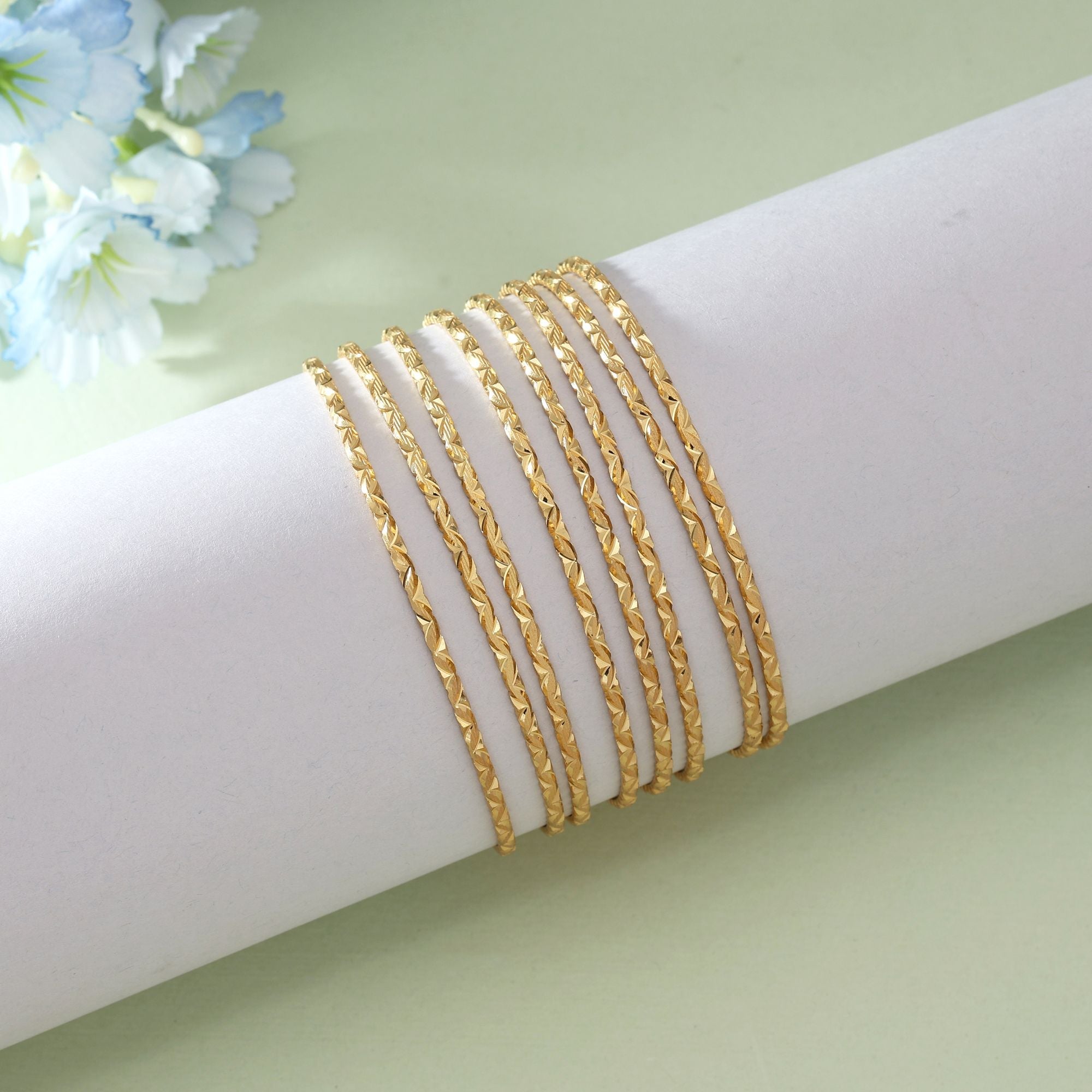 Gold Color 1 Set Of Fashion Bangle (PLKB129GLD)