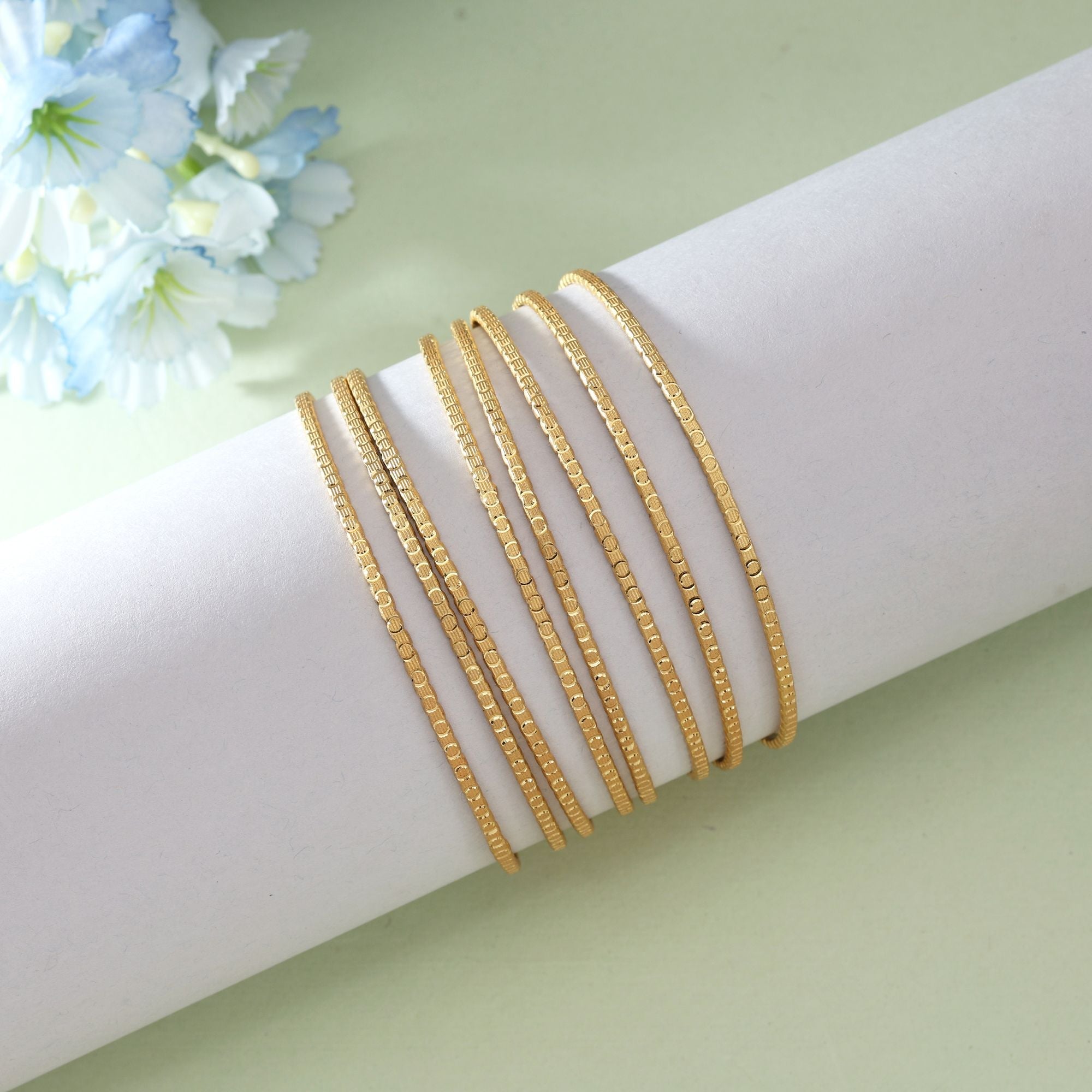 Gold Color 1 Set Of Fashion Bangle (PLKB132GLD)