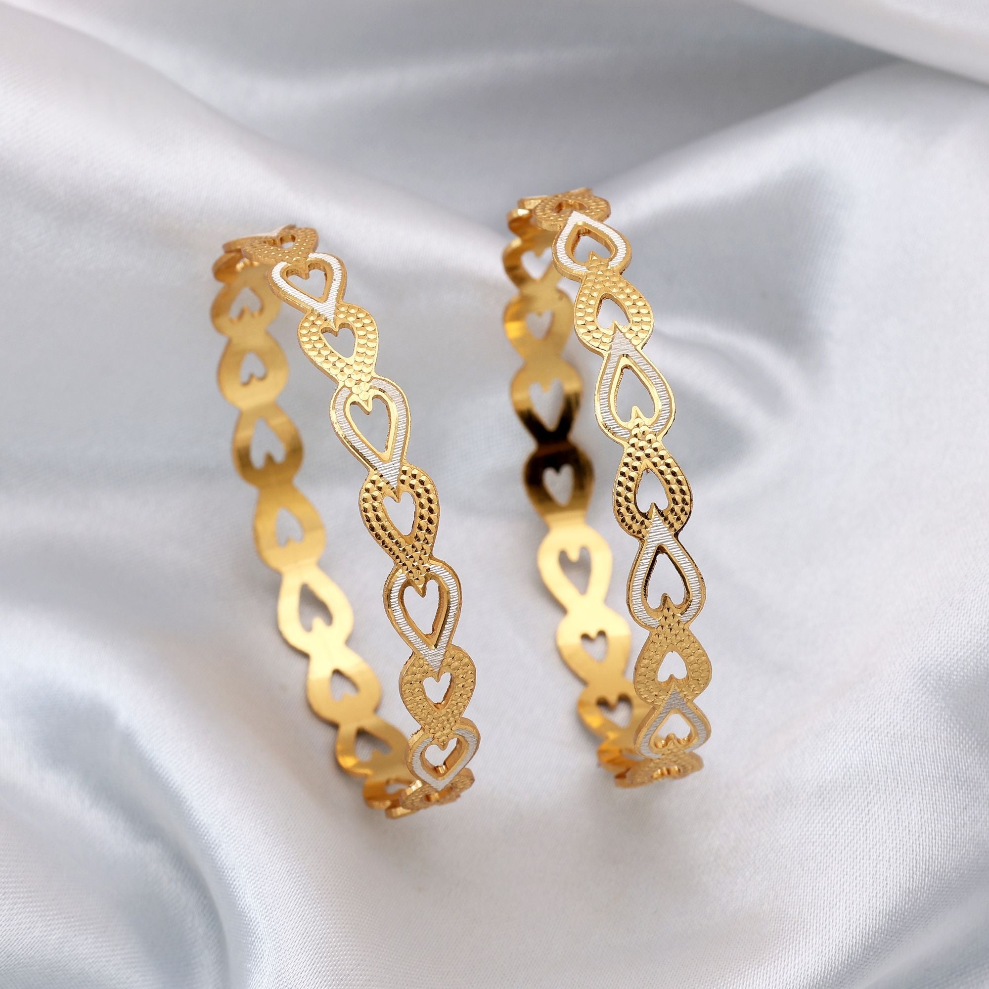Gold Color 1 Pair Of Fashion Bangle (PLKB149GLD)